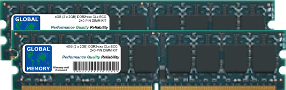 4GB (2 x 2GB) DDR2 533/667/800MHz 240-PIN ECC DIMM (UDIMM) MEMORY RAM KIT FOR SUN SERVERS/WORKSTATIONS